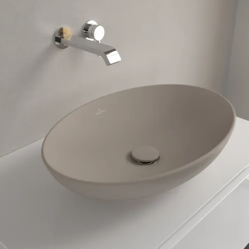 VILLEROY BOCH Umyvadlo na desku Loop & Friends, 560 x 380 x 120 mm, Almond CeramicPlus, bez přepadu #4A4701AM, obrázek 7