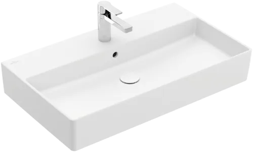 VILLEROY BOCH Umyvadlo Memento 2.0, 800 x 470 x 140 mm, Stone White CeramicPlus, s přepadem, leštěné #4A228GRW