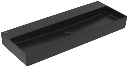 VILLEROY BOCH Umyvadlo Memento 2.0, 1200 x 470 x 150 mm, Pure Black CeramicPlus, s přepadem, neleštěné #4A22C6R7