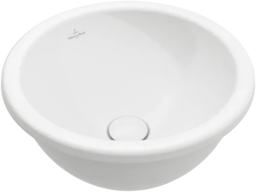 VILLEROY BOCH Vestavné umyvadlo Loop & Friends, 390 x 390 x 190 mm, bílá Alpine CeramicPlus, s přepadem, neleštěné #4A5900R1