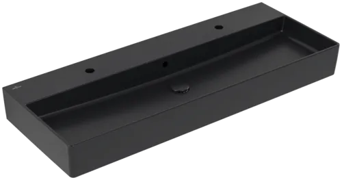 VILLEROY BOCH Umyvadlo Memento 2.0, 1200 x 470 x 150 mm, Pure Black CeramicPlus, s přepadem #4A22C4R7