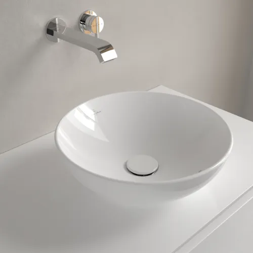 VILLEROY BOCH Umyvadlo na desku Loop & Friends, 380 x 380 x 120 mm, bílá Alpine CeramicPlus, s přepadem #4A4500R1, obrázek 8