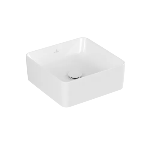VILLEROY BOCH Umyvadlo na desku Collaro, 380 x 380 x 145 mm, bílá Alpine CeramicPlus, bez přepadu #4A2138R1