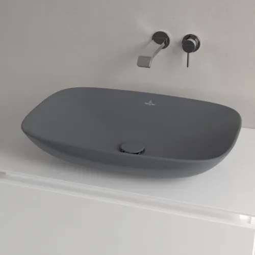 VILLEROY BOCH Umyvadlo na desku Loop & Friends, 620 x 420 x 120 mm, Graphite CeramicPlus, bez přepadu #4A5001I4, obrázek 3