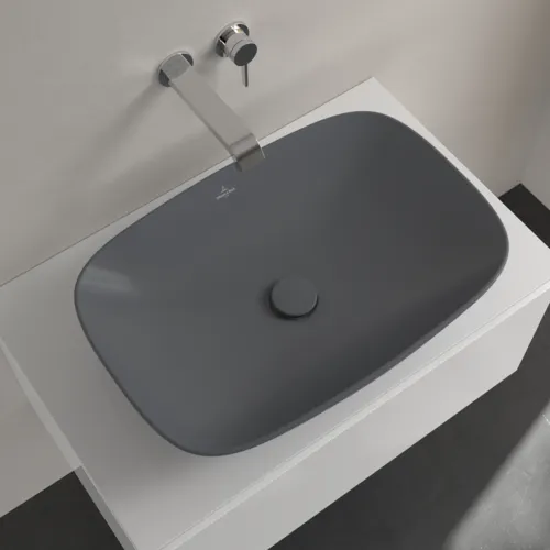 VILLEROY BOCH Umyvadlo na desku Loop & Friends, 620 x 420 x 120 mm, Graphite CeramicPlus, bez přepadu #4A5001I4, obrázek 4