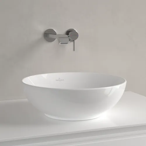 VILLEROY BOCH Umyvadlo na desku Loop & Friends, 380 x 380 x 120 mm, bílá Alpine, bez přepadu #4A450101, obrázek 7