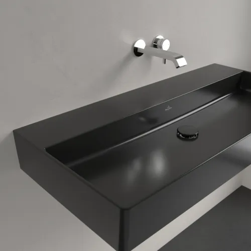 VILLEROY BOCH Umyvadlo Memento 2.0, 1000 x 470 x 135 mm, Pure Black CeramicPlus, bez přepadu, leštěné #4A221FR7, obrázek 8