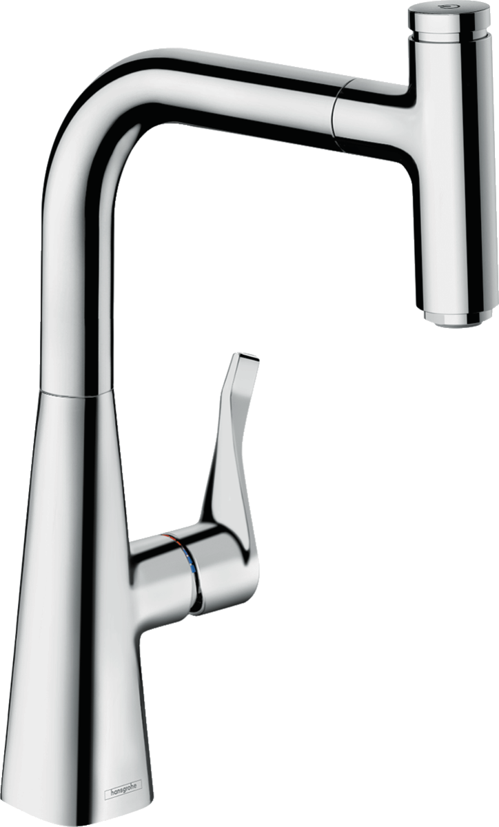 HANSGROHE Metris Select M71 jednopáková kuchyňská baterie 240, výsuvná výpusť, 1 tryska #14857000