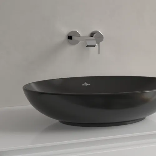VILLEROY BOCH Umyvadlo na desku Loop & Friends, 560 x 380 x 120 mm, Ebony CeramicPlus, bez přepadu #4A4701S5, obrázek 6