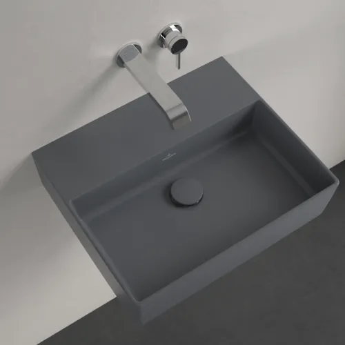 VILLEROY BOCH Umyvadlo Memento 2.0, 500 x 420 x 140 mm, Graphite CeramicPlus, bez přepadu, leštěné #4A225FI4, obrázek 4