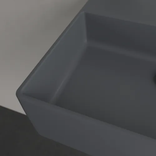VILLEROY BOCH Umyvadlo Memento 2.0, 500 x 420 x 140 mm, Graphite CeramicPlus, bez přepadu, leštěné #4A225FI4, obrázek 5