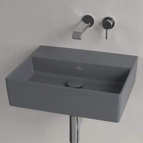 VILLEROY BOCH Umyvadlo Memento 2.0, 500 x 420 x 140 mm, Graphite CeramicPlus, bez přepadu, leštěné #4A225FI4, obrázek 3