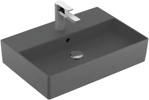VILLEROY BOCH Umyvadlo Memento 2.0, 600 x 420 x 135 mm, Graphite CeramicPlus, s přepadem, leštěné #4A226GI4
