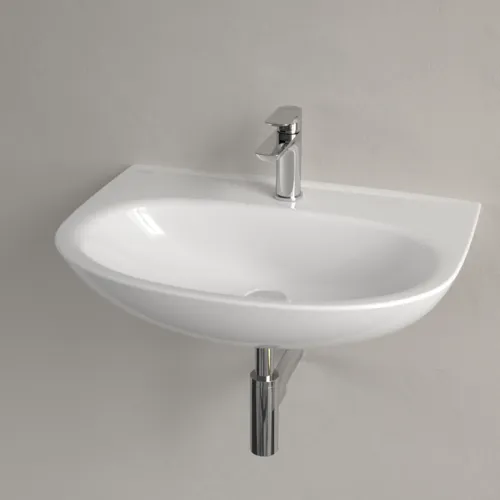 VILLEROY BOCH Umyvadlo O.novo, 650 x 480 x 180 mm, bílé Alpine CeramicPlus, bez přepadu #4A4066R1, obrázek 4