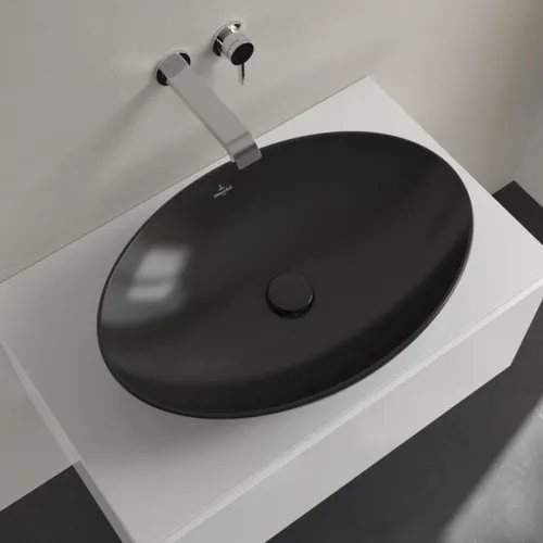 VILLEROY BOCH Umyvadlo na desku Loop & Friends, 620 x 420 x 120 mm, Ebony CeramicPlus, bez přepadu #4A4801S5, obrázek 4