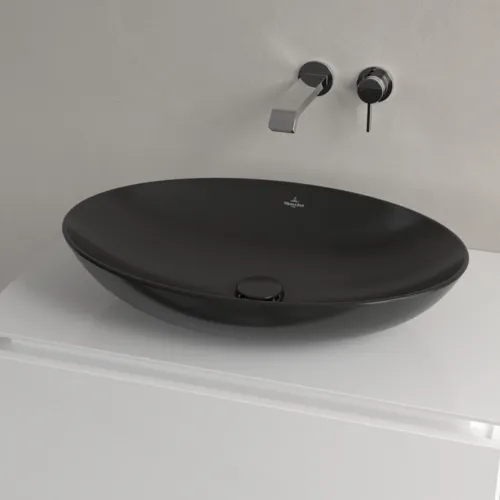 VILLEROY BOCH Umyvadlo na desku Loop & Friends, 620 x 420 x 120 mm, Ebony CeramicPlus, bez přepadu #4A4801S5, obrázek 3