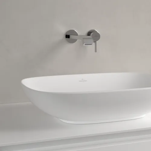 VILLEROY BOCH Umyvadlo na desku Loop & Friends, 560 x 380 x 120 mm, Stone White CeramicPlus, bez přepadu #4A4901RW, obrázek 6
