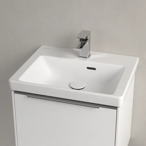 VILLEROY BOCH Umyvadlo Subway 3.0, 500 x 400 x 145 mm, Stone White CeramicPlus, s přepadem #4370FFRW, obrázek 3