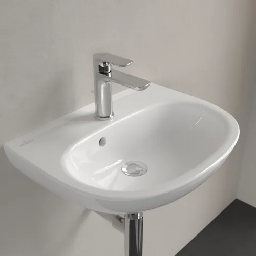 VILLEROY BOCH Umyvadlo na ruční mytí O.novo, 500 x 380 x 160 mm, alpská bílá, s přepadem #43405001, obrázek 7