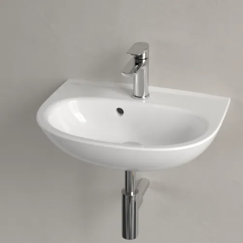 VILLEROY BOCH Umyvadlo na ruční mytí O.novo, 500 x 380 x 160 mm, alpská bílá, s přepadem #43405001, obrázek 4