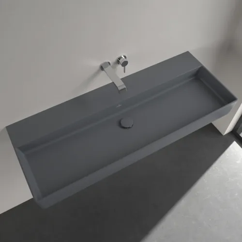 VILLEROY BOCH Umyvadlo Memento 2.0, 1200 x 470 x 150 mm, Graphite CeramicPlus, bez přepadu #4A22C3I4, obrázek 4