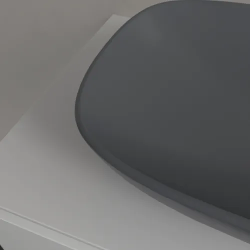 VILLEROY BOCH Umyvadlo na desku Loop & Friends, 560 x 380 x 120 mm, Graphite CeramicPlus, s přepadem #4A4900I4, obrázek 5