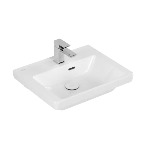 VILLEROY BOCH Umyvadlo Subway 3.0, 500 x 400 x 145 mm, bílá Alpine CeramicPlus, s přepadem #437050R1