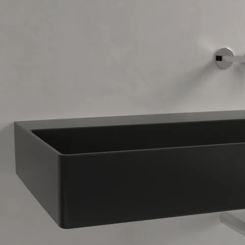 VILLEROY BOCH Umyvadlo Memento 2.0, 1200 x 470 x 150 mm, Pure Black CeramicPlus, bez přepadu, leštěné #4A22CFR7, obrázek 7