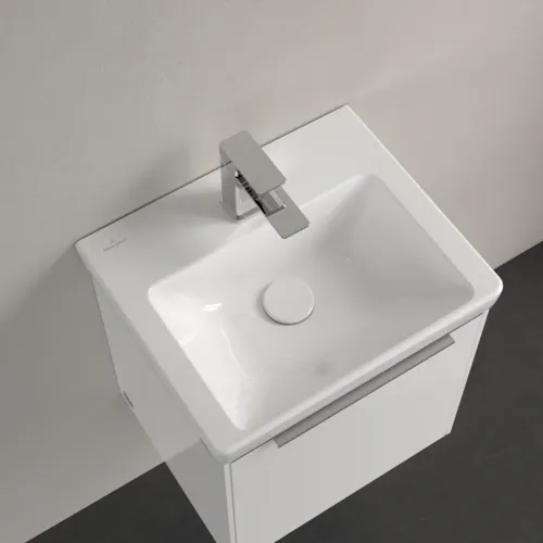 VILLEROY BOCH Umyvadlo Subway 3.0, 450 x 370 x 145 mm, bílá Alpine CeramicPlus, s přepadem #4370FKR1, obrázek 4