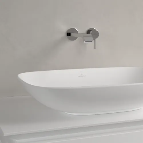 VILLEROY BOCH Umyvadlo na desku Loop & Friends, 620 x 420 x 120 mm, Stone White CeramicPlus, s přepadem #4A5000RW, obrázek 6