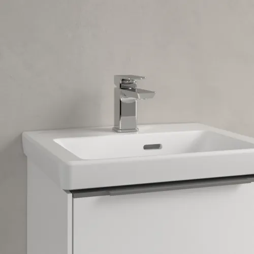 VILLEROY BOCH Umyvadlo Subway 3.0, 450 x 370 x 145 mm, Stone White CeramicPlus, s přepadem #4370FKRW, obrázek 6