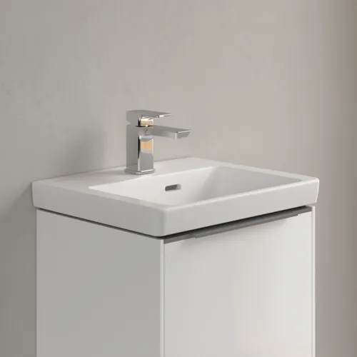 VILLEROY BOCH Umyvadlo Subway 3.0, 450 x 370 x 145 mm, Stone White CeramicPlus, s přepadem #4370FKRW, obrázek 2