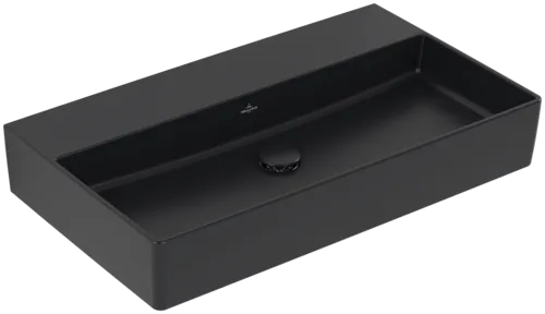 VILLEROY BOCH Umyvadlo Memento 2.0, 800 x 470 x 140 mm, Pure Black CeramicPlus, bez přepadu #4A2283R7