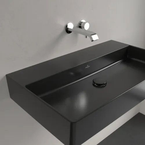 VILLEROY BOCH Umyvadlo Memento 2.0, 800 x 470 x 140 mm, Pure Black CeramicPlus, bez přepadu #4A2283R7, obrázek 8