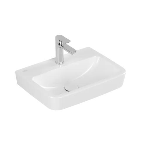 VILLEROY BOCH Umyvadlo O.novo, 500 x 370 x 160 mm, bílé Alpin AntiBac CeramicPlus, s přepadem #434450T2