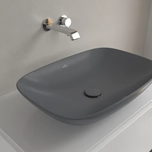 VILLEROY BOCH Umyvadlo na desku Loop & Friends, 620 x 420 x 120 mm, Graphite CeramicPlus, s přepadem #4A5000I4, obrázek 8