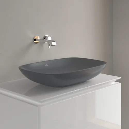 VILLEROY BOCH Umyvadlo na desku Loop & Friends, 620 x 420 x 120 mm, Graphite CeramicPlus, s přepadem #4A5000I4, obrázek 3