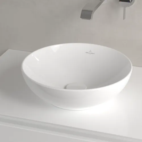 VILLEROY BOCH Umyvadlo na desku Loop & Friends, 380 x 380 x 120 mm, bílá Alpine CeramicPlus, bez přepadu #4A4501R1, obrázek 4