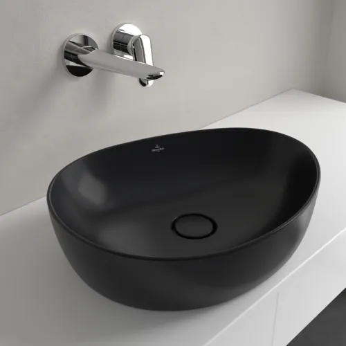 VILLEROY BOCH Umyvadlo na desku Antao, 510 x 400 x 146 mm, Pure Black CeramicPlus, bez přepadu #4A7351R7, obrázek 6