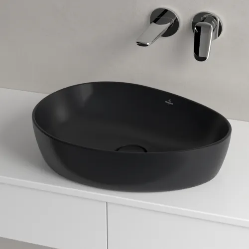 VILLEROY BOCH Umyvadlo na desku Antao, 510 x 400 x 146 mm, Pure Black CeramicPlus, bez přepadu #4A7351R7, obrázek 3