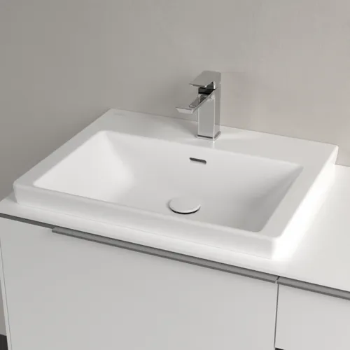 VILLEROY BOCH Umyvadlo Subway 3.0, 600 x 470 x 165 mm, Stone White CeramicPlus, s přepadem, leštěné #4A706GRW, obrázek 3