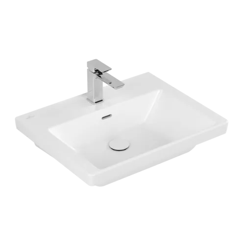 VILLEROY BOCH Umyvadlo Subway 3.0, 600 x 470 x 165 mm, Stone White CeramicPlus, s přepadem, leštěné #4A706GRW