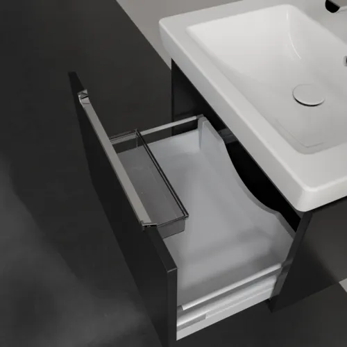 VILLEROY BOCH Subway 2.0 Vanity unit, 1 zásuvka, 587 x 420 x 454 mm, černý matný lak #A68710PD, obrázek 6