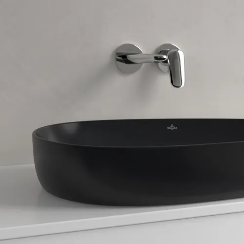 VILLEROY BOCH Umyvadlo na desku Antao, 650 x 400 x 146 mm, Pure Black CeramicPlus, bez přepadu #4A7465R7, obrázek 5