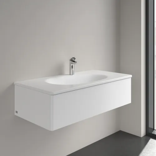 VILLEROY BOCH Umyvadlo na skříňku Antao, 1000 x 500 x 150 mm, Stone White CeramicPlus, se skrytým přepadem #4A76ABRW, obrázek 2