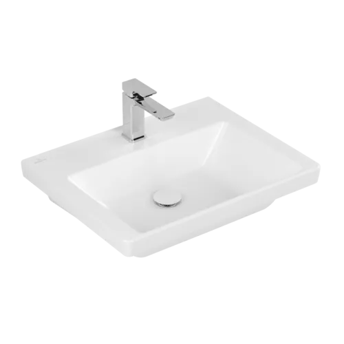 VILLEROY BOCH Umyvadlo Subway 3.0, 600 x 470 x 165 mm, Stone White CeramicPlus, bez přepadu, leštěné #4A706LRW