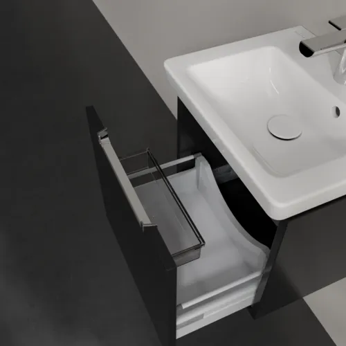 VILLEROY BOCH Subway 2.0 Vanity unit, 1 zásuvka, 440 x 420 x 352 mm, černý matný lak #A68410PD, obrázek 6