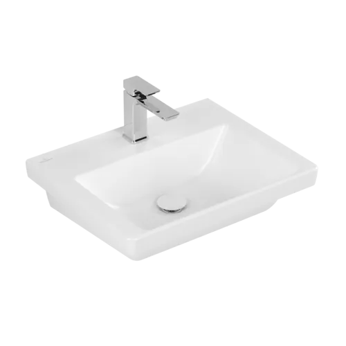 VILLEROY BOCH Umyvadlo Subway 3.0, 550 x 440 x 165 mm, Stone White CeramicPlus, bez přepadu #4A7056RW