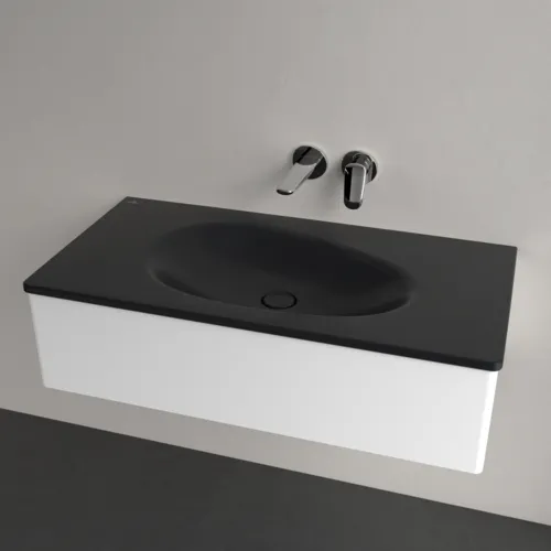 VILLEROY BOCH Umyvadlo na skříňku Antao, 1000 x 500 x 150 mm, Pure Black CeramicPlus, bez přepadu #4A76A3R7, obrázek 3