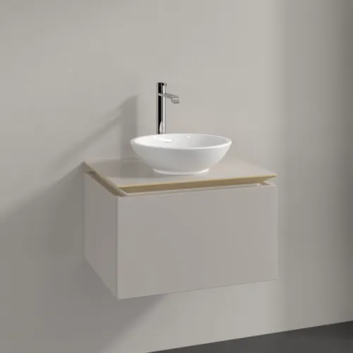 VILLEROY BOCH Legato toaletní skříňka, 1 zásuvka, 600 x 380 x 500 mm, Soft Grey / Soft Grey #B56700VK, obrázek 2